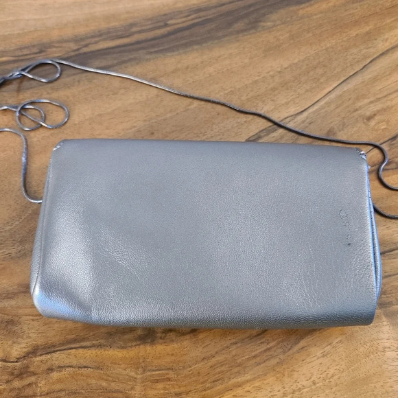 Lauren Merkin Leather Metallic Crossbody Bag - Picture 6 of 10